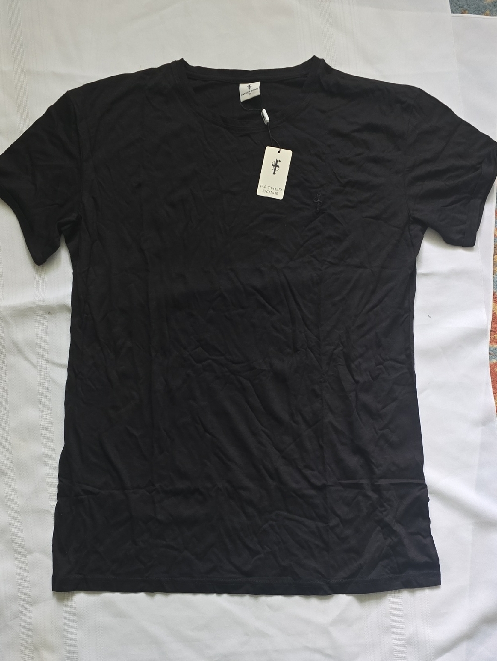NWT! Men's 3XL Father Sons Super Soft Black Crew Neck Tshirt